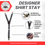 Graphite Pinpoint Designer Shirt Stay